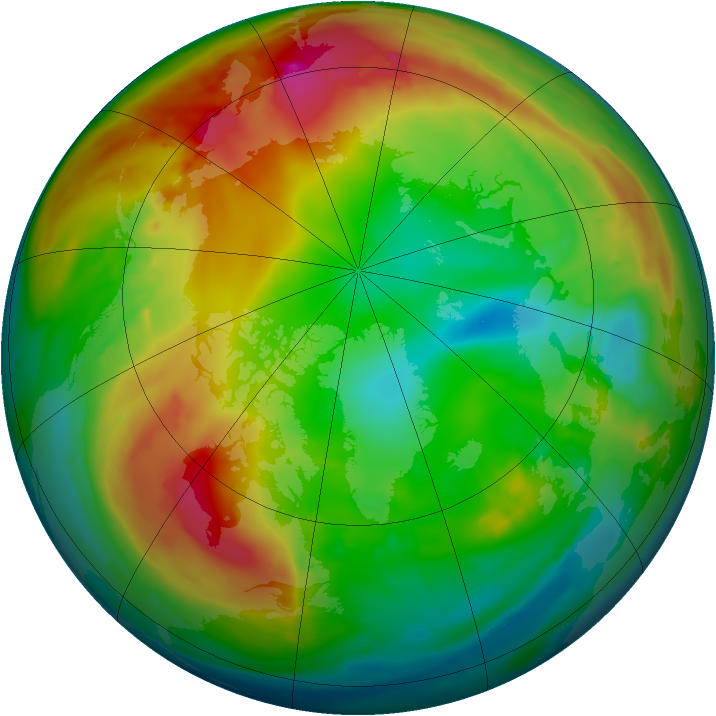 Arctic ozone map for 26 January 2014